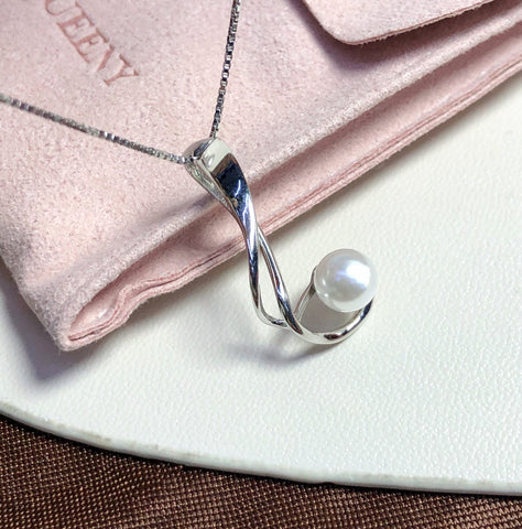 Pendant 925 Sterling Silver Accessories 6mm (Pearls Not Included)