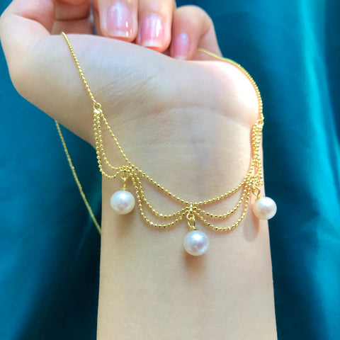 Necklace 925 Sterling Silver Accessories (Pearls Not Included)