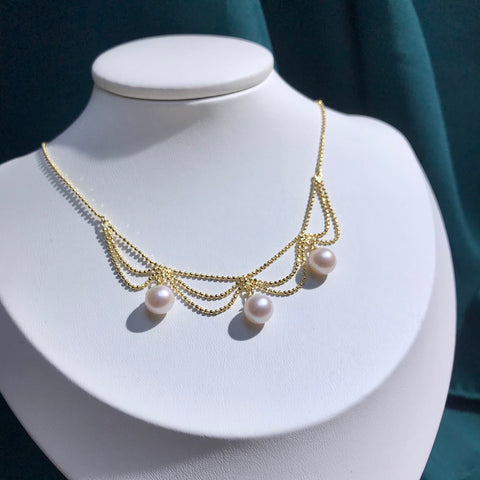 Necklace 925 Sterling Silver Accessories (Pearls Not Included)