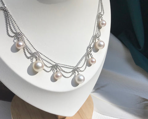 Multi-pearls Necklace 925 Sterling Silver Accessories (Pearls Not Included)