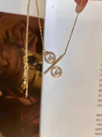 Lucky Symbol Necklace 925 Sterling Silver Accessories (Pearls Not Included)