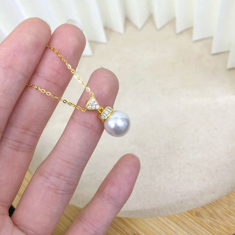 Necklace 925 Sterling Silver Accessories 10mm(Pearls Not Included)