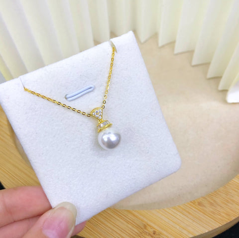 Necklace 925 Sterling Silver Accessories 10mm(Pearls Not Included)