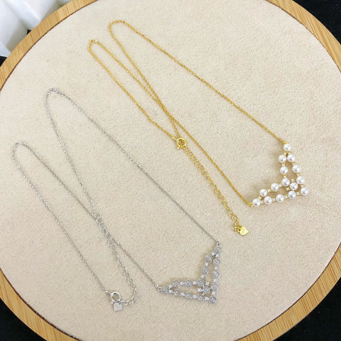 Necklace 925 Sterling Silver Accessories 3.8mm(Pearls Not Included)