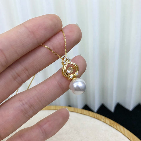 Necklace 925 Sterling Silver Accessories 10mm(Pearls Not Included)