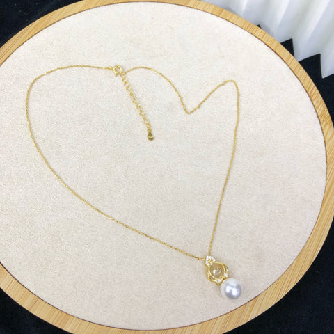 Necklace 925 Sterling Silver Accessories 10mm(Pearls Not Included)