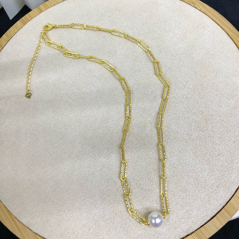 Necklace 925 Sterling Silver Accessories 9mm(Pearls Not Included)
