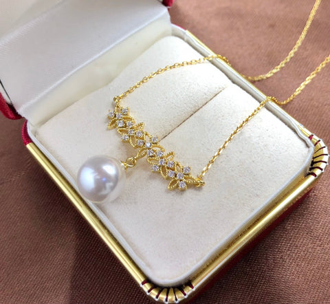 Necklace 925 Sterling Silver Accessories 12mm(Pearls Not Included)