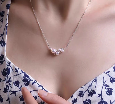Necklace 925 Sterling Silver Accessories 6-7-8mm(Pearls Not Included)