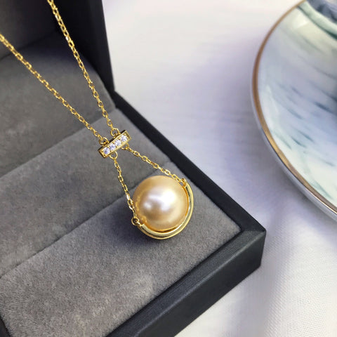 Necklace 925 Sterling Silver Accessories 12mm(Pearls Not Included)