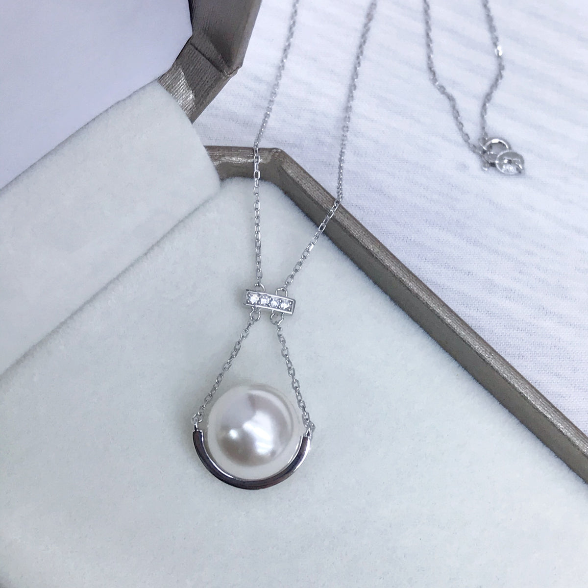 Necklace 925 Sterling Silver Accessories 12mm(Pearls Not Included)