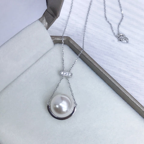 Necklace 925 Sterling Silver Accessories 12mm(Pearls Not Included)