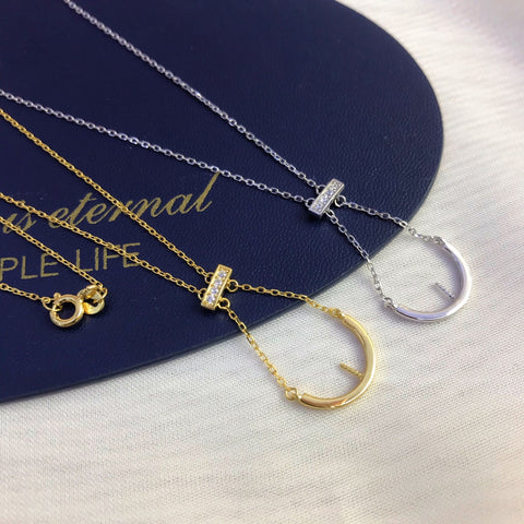 Necklace 925 Sterling Silver Accessories 12mm(Pearls Not Included)