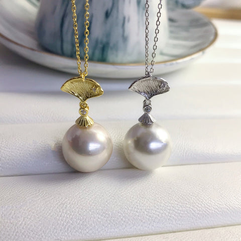 Necklace 925 Sterling Silver Accessories 14mm(Pearls Not Included)