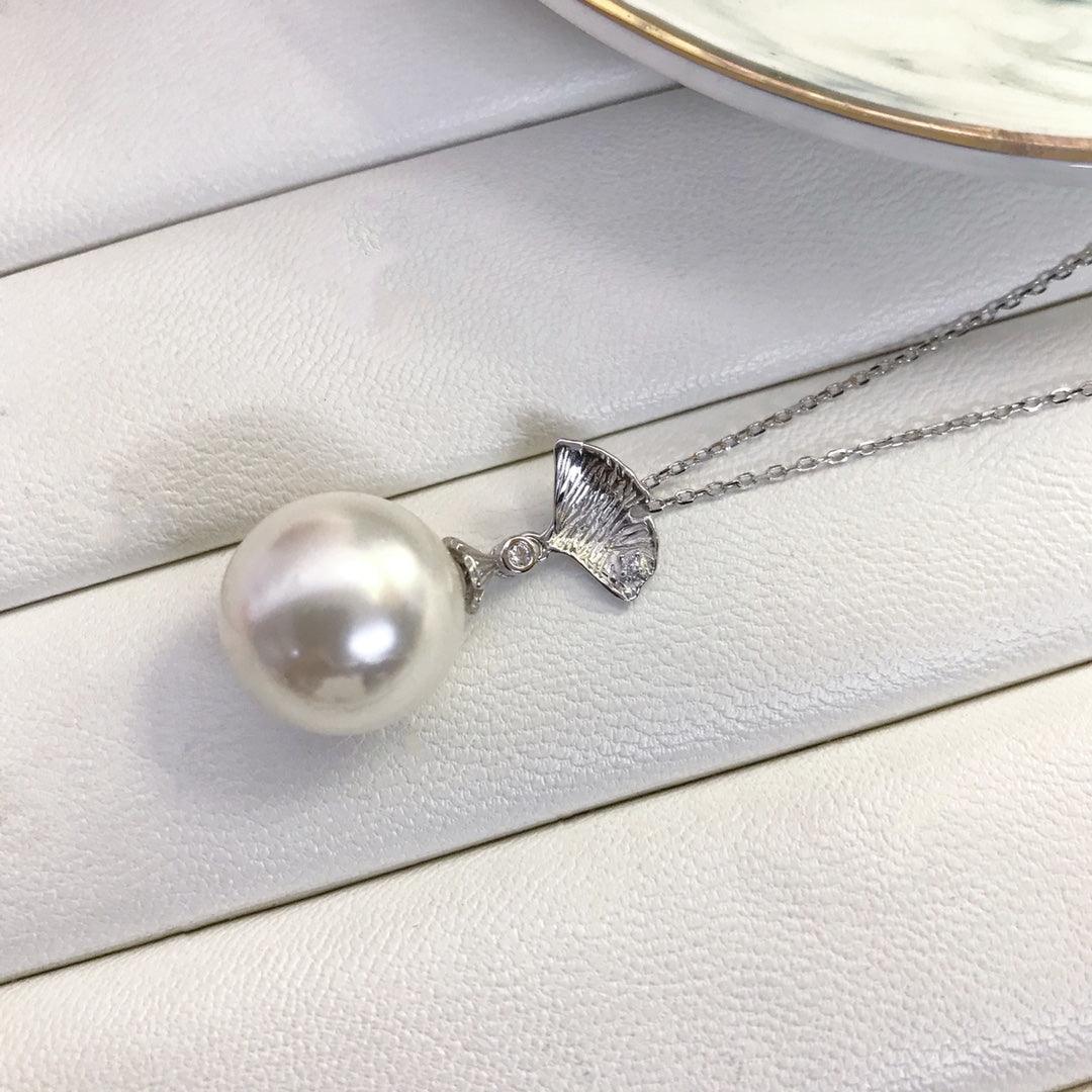 Necklace 925 Sterling Silver Accessories 14mm(Pearls Not Included)
