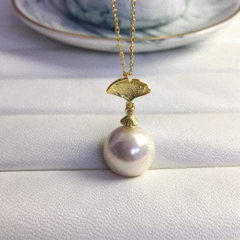 Necklace 925 Sterling Silver Accessories 14mm(Pearls Not Included)