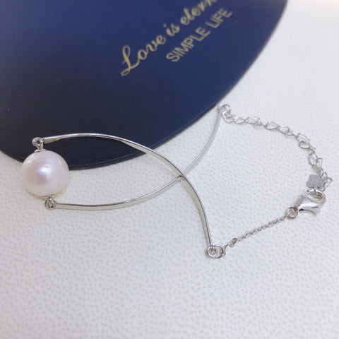 Bracelet 925 Sterling Silver Accessories 11mm(Pearls Not Included)