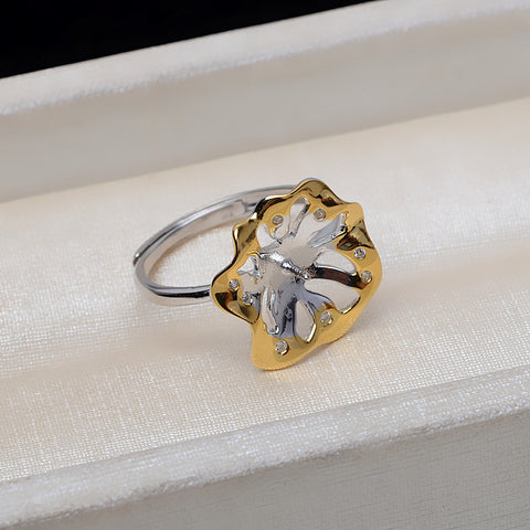 Flower Rings 925 Sterling Silver Accessories 7-9mm (Pearls Not Included)
