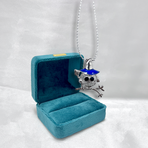 Halloween Magic Bird Pendant Cute Owl Pearl Cage S925 Silver（Not including the pearls）