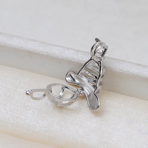 Halloween Magic Cap  Pendant Necklace Pearl  Cages S925 Silver（Not including the pearls）