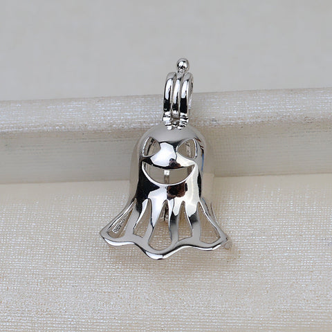Halloween Pendant Necklace Pearl  Cage S925 Silver（Not including the pearls）