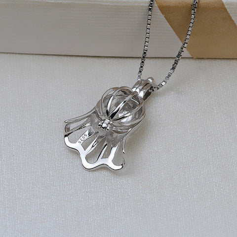 Halloween Pendant Necklace Pearl  Cage S925 Silver（Not including the pearls）