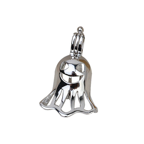 Halloween Pendant Necklace Pearl  Cage S925 Silver（Not including the pearls）