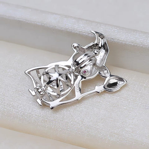 Halloween Witch Wizard Pendant Pearl Cage S925 Silver（Not including the pearls）