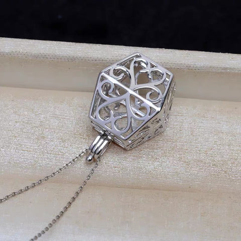 Halloween Wishing Tree Pendant Tree of Life Hollow Out DIY Pearl Cage（Not including the pearls）