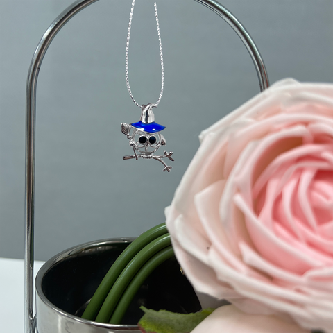 Halloween Magic Bird Pendant Cute Owl Pearl Cage S925 Silver（Not including the pearls）