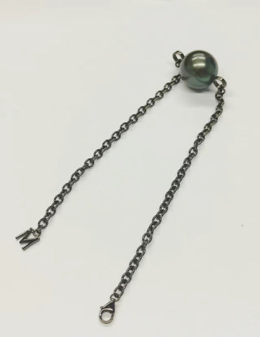 Black Tahitian Bracelet 10-12mm Black Tahitian Pearl with S925 Chain