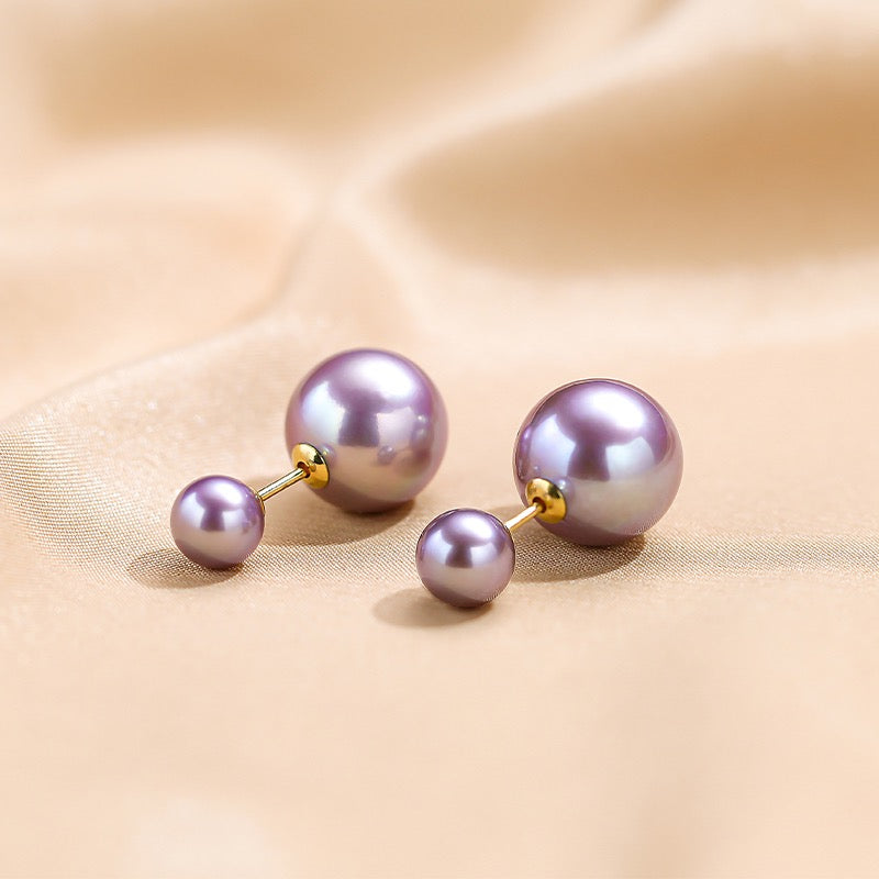 Classic Double Fresh Water Pearl Ear Studs