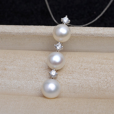 Balance Beam Pendant 925 Sterling Silver Pearl Accessories 10-12mm (Pearls Not Included)