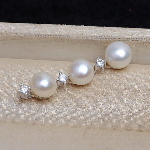 Balance Beam Pendant 925 Sterling Silver Pearl Accessories 10-12mm (Pearls Not Included)