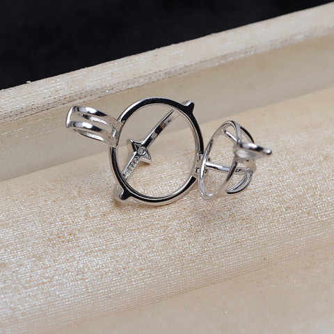 Planet Pendant 925 Sterling Silver Pearl Cage Accessories 7-8.5mm (Pearls Not Included)