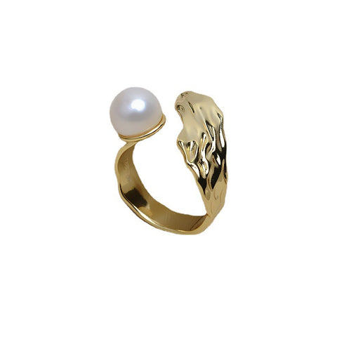 Shaped Ring 925 Sterling Silver Accessories 11-14mm (Pearls Not Included)