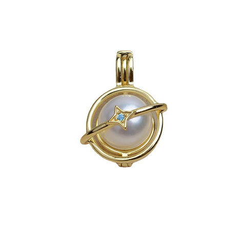 Planet Pendant 925 Sterling Silver Pearl Cage Accessories 7-8.5mm (Pearls Not Included)