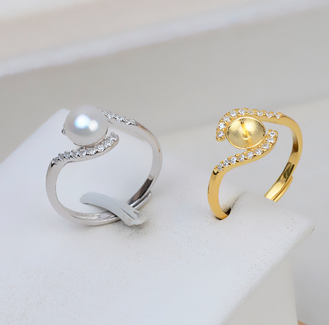 Double swirl Ring