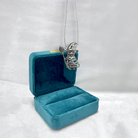 Halloween Witch Wizard Pendant Pearl Cage S925 Silver（Not including the pearls）