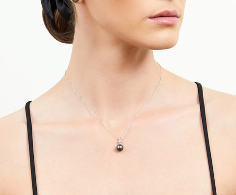 Tahitian South Sea Pearl & Diamond Michelle Necklace