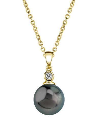 Tahitian South Sea Pearl & Diamond Michelle Necklace